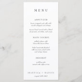 Elegant Waterverf Magnolia Botanical Wedding Menu (Voorkant)