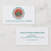 Elegant Waterverf Mandala YOGA Instructor Logo Visitekaartje (Voorkant / Achterkant)