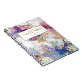 Elegant Waterverf Marble Gold Foil Sketchbook Notitieboek (Rechterzijde)