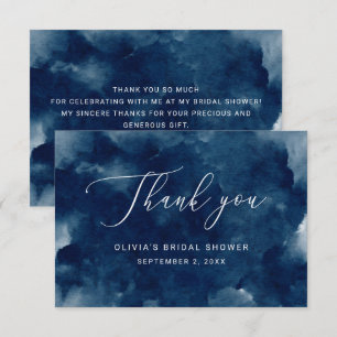 Elegant waterverf marine-vrijgezellenfeest bedankkaart