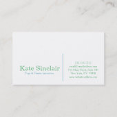 Elegant Waterverf Meditation Yoga Instructor Visitekaartje (Achterkant)