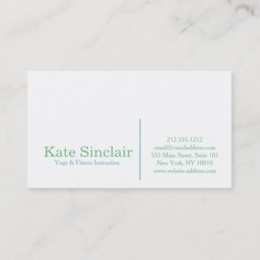 Elegant Waterverf Meditation Yoga Instructor Visitekaartje (Achterkant)