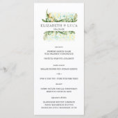 Elegant Waterverf Mediterranean Olive Wedding Menu (Voorkant)