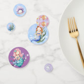 Elegant Waterverf Mermaids Birthday Confetti (Groep)