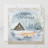 Elegant Waterverf Merry Kerstfeestdag (Voorkant)