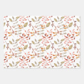 Elegant Waterverf Merry Kerstmis Inpakpapier Vel (Voorkant)