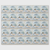 Elegant Waterverf Merry KerstWinter Holiday Cadeaupapier (Vlak)