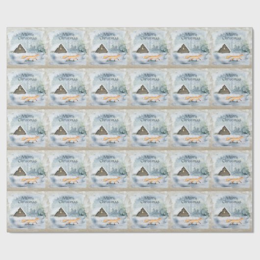 Elegant Waterverf Merry KerstWinter Holiday Cadeaupapier (Vlak)