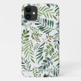 Elegant Waterverf met botanische bladeren Case-Mate iPhone Case