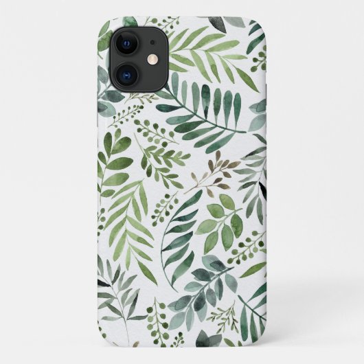 Elegant Waterverf met botanische bladeren  Case-Mate iPhone Case (Achterkant)