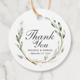 Elegant Waterverf met dank voor tags Bedankjes Labels