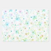 Elegant waterverf met florale verpakking inpakpapier vel (Voorkant 3)