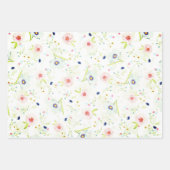 Elegant waterverf met florale verpakking inpakpapier vel (Voorkant 2)