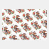 Elegant Waterverf met kerstpaard Equestrian Inpakpapier Vel (Voorkant 2)