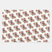 Elegant Waterverf met kerstpaard Equestrian Inpakpapier Vel (Voorkant)