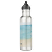 Elegant Waterverf Modern Abstract Patroon Waterfles (Rechts)