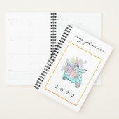 Elegant Waterverf Modern Mint Flowers Golg Bike Planner (Display)