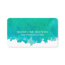 Elegant Waterverf Moderne Minimale Blauw Groen