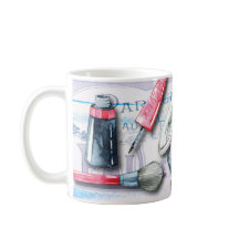 Elegant Waterverf Monogram Beauty Cosmetics Style