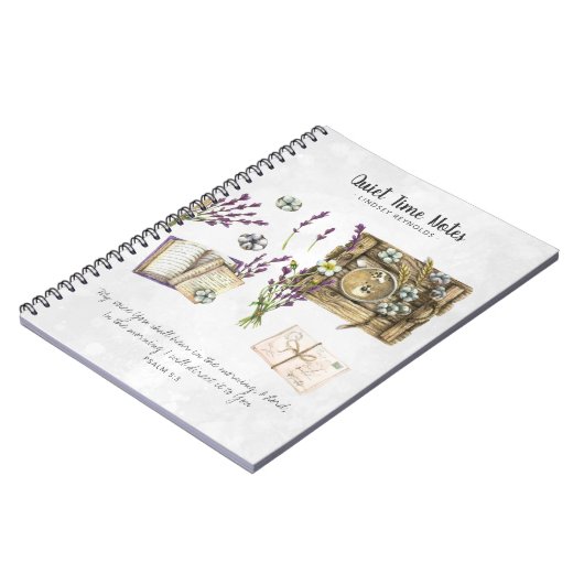 Elegant Waterverf Monogram Quiet Time Journal Notitieboek (Linkerzijde)