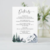 Elegant Waterverf Mountain — Kaart met details beh (Staand voorkant)