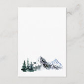 Elegant Waterverf Mountain — Kaart met details beh (Achterkant)