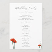 Elegant Waterverf Mountain Poppies Floral Wedding Programmakaart (Achterkant)