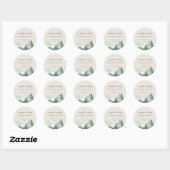 Elegant Waterverf Mountain Wedding Favor Stickers (Vel)