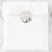Elegant Waterverf Mountain Wedding Favor Stickers (Tas)