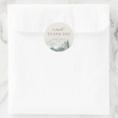 Elegant Waterverf Mountain Wedding Favor Stickers (Tas)
