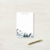 Elegant Waterverf Mountains Forest To-Do List Post-it® Notes (Op bureau)