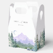 Elegant Waterverf Mountains Forest Wedding Bedankdoosjes (Geopend)