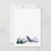 Elegant Waterverf Mountains Forest Wedding RSVP Kaartje (Achterkant)
