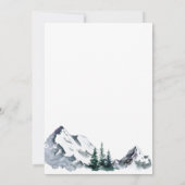 Elegant Waterverf Mountains Forest Wedding Save The Date (Achterkant)