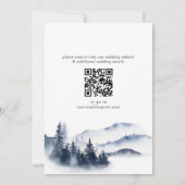 Elegant Waterverf Mountains Forest Wedding Save The Date (Achterkant)