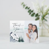 Elegant Waterverf Mountains FOTO Dank u wel Briefkaart (Staand voorkant)