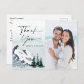 Elegant Waterverf Mountains FOTO Dank u wel Briefkaart (Voorkant / Achterkant)