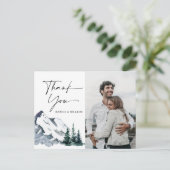 Elegant Waterverf Mountains FOTO Dank u wel Briefkaart (Staand voorkant)