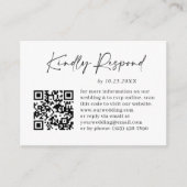 Elegant Waterverf Mountains Weddenschap QR RSVP Informatiekaartje (Voorkant)