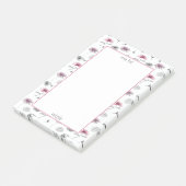 Elegant Waterverf Mums Floral Post-it® Notes (Schuin)