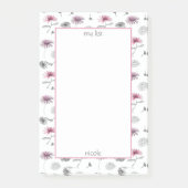 Elegant Waterverf Mums Floral Post-it® Notes (Voorkant)