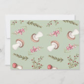 Elegant Waterverf Mushroom Woodland Foto Bedankkaart (Achterkant)