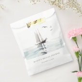 Elegant Waterverf Nautical Sailing Vrijgezellenfee Bedankzakje (Gezegeld)