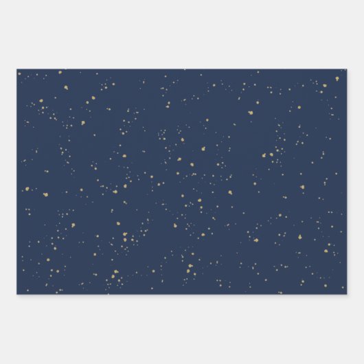 Elegant Waterverf Navy Coral Floral Inpakpapier Vel (Voorkant 3)