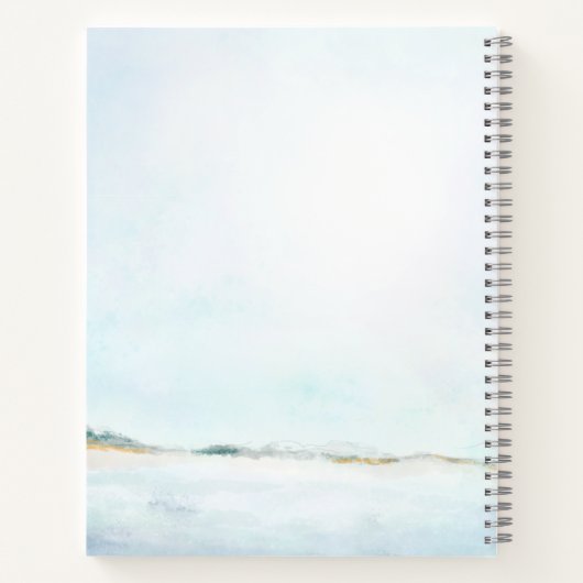 Elegant Waterverf Ocean Beach Weddenschap Book Notitieboek (Achterkant)