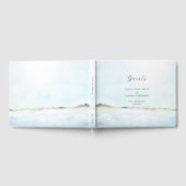 Elegant Waterverf Ocean Beach Wedding Guestbook Gastenboek (Volledig)