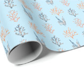 Elegant Waterverf Ocean Wrapping Paper Cadeaupapier (Rol Hoek)