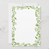 Elegant Waterverf Olive Leaf Lijst Aangepast blanc Kaart (Voorkant)
