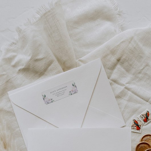 Elegant Waterverf Orchids Return Address Etiket