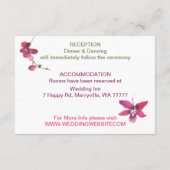Elegant Waterverf Orchids & Rozen Floral Wedding Informatiekaartje (Achterkant)